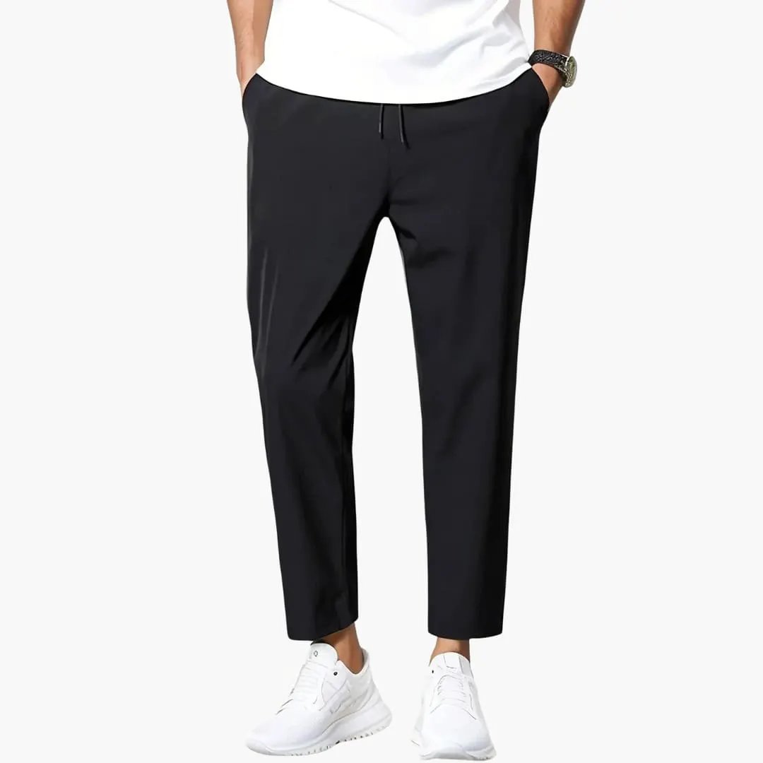 Men’s Joggers by Wilfred Smith, black straight-leg with pockets