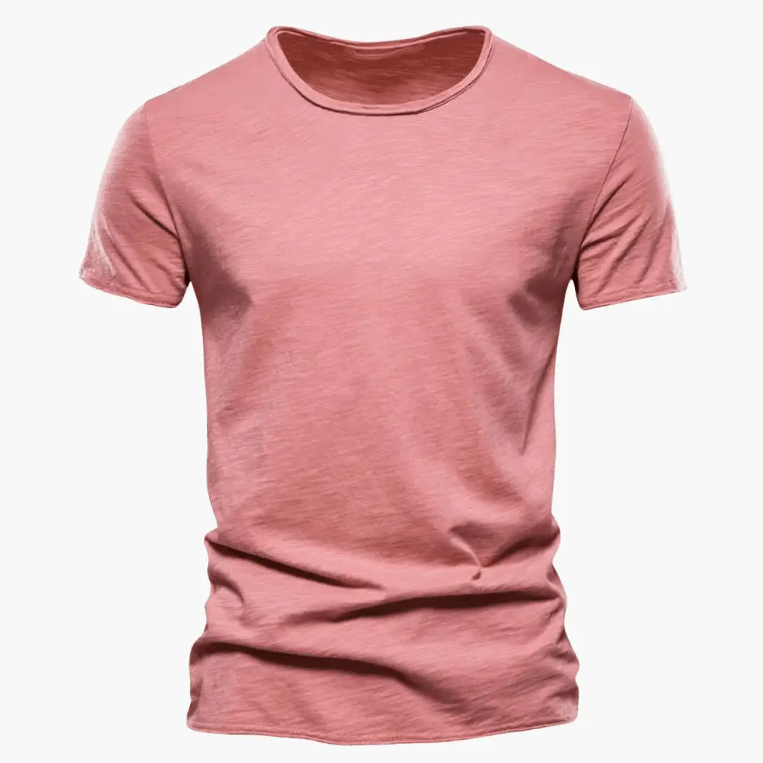Men's T-Shirt pink, casual summer tee for everyday wear