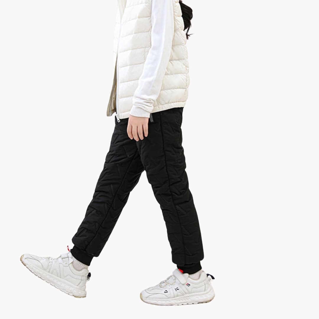 Children's Quilted Pants with Elastic Waistband by Wilfred Smith in black