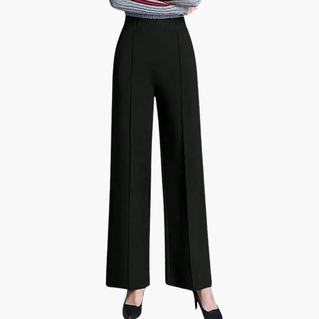 Wilfred Smith women's palazzo trousers with high waist and side pleats