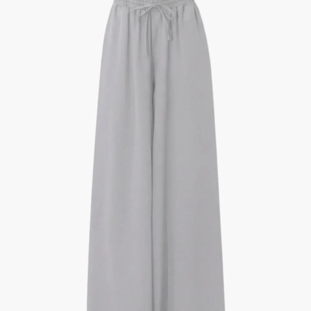 Women's Palazzo Trousers by Wilfred Smith, light gray, elastic waist with pockets