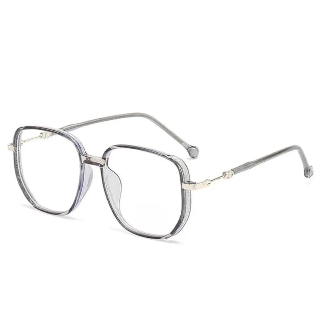 Wilfred Smith women's reading glasses, anti-blue light protection, rimless square eyeglasses with metal temples