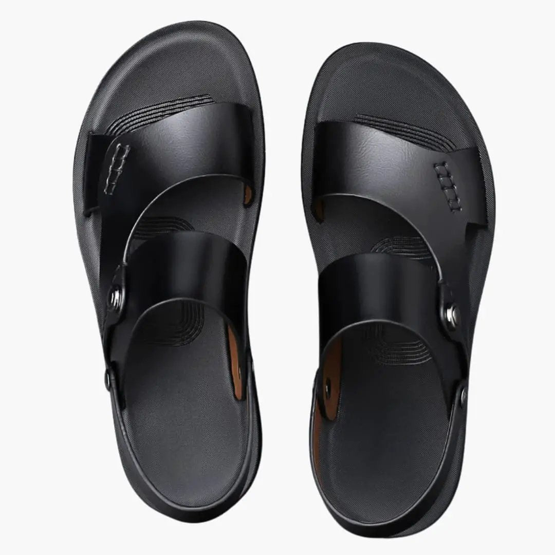 Women's sandals Wilfred Smith in black vegan leather with cushioned insole