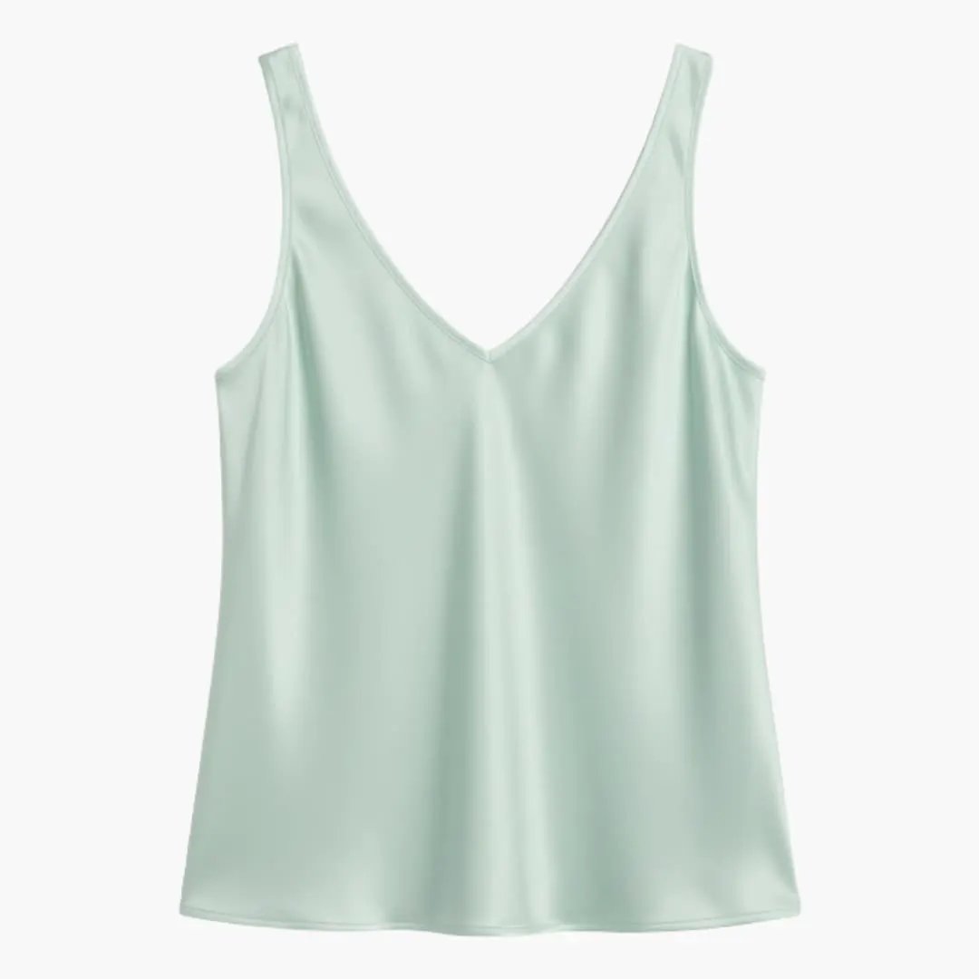 Women's Silk Tank Top by Wilfred Smith in mint green, sleeveless