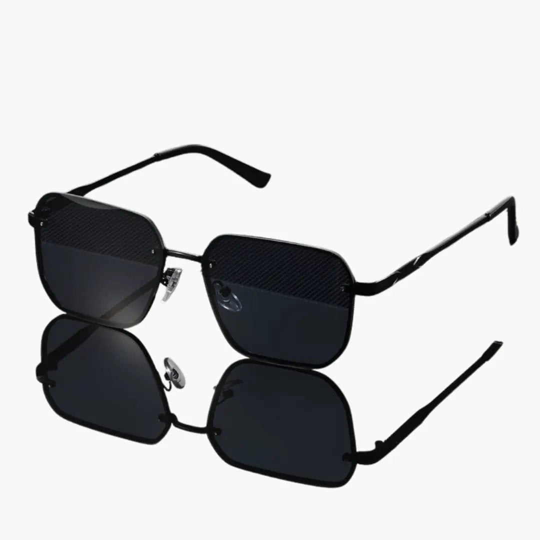 Women's Sunglasses Wilfred Smith with geometric black frame and UV400 lenses