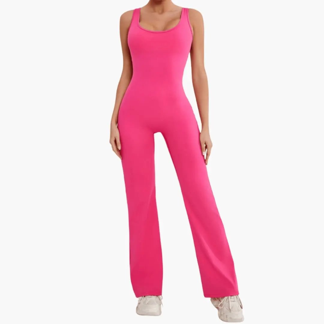 Women's Wide Leg Jumpsuit with Shoulder Straps by Wilfred Smith in hot pink