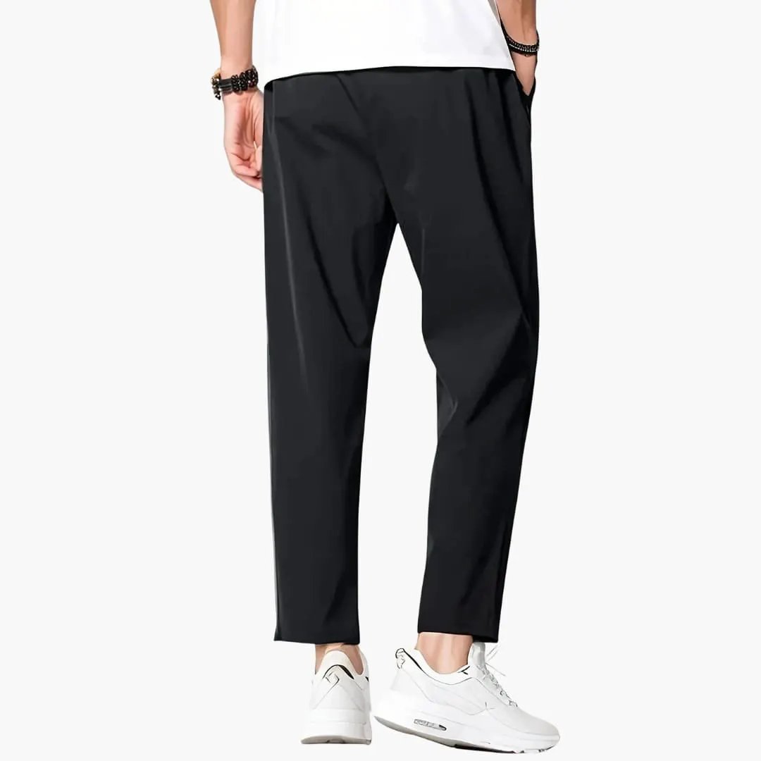 Men’s Joggers with straight legs and pockets in black by Wilfred Smith