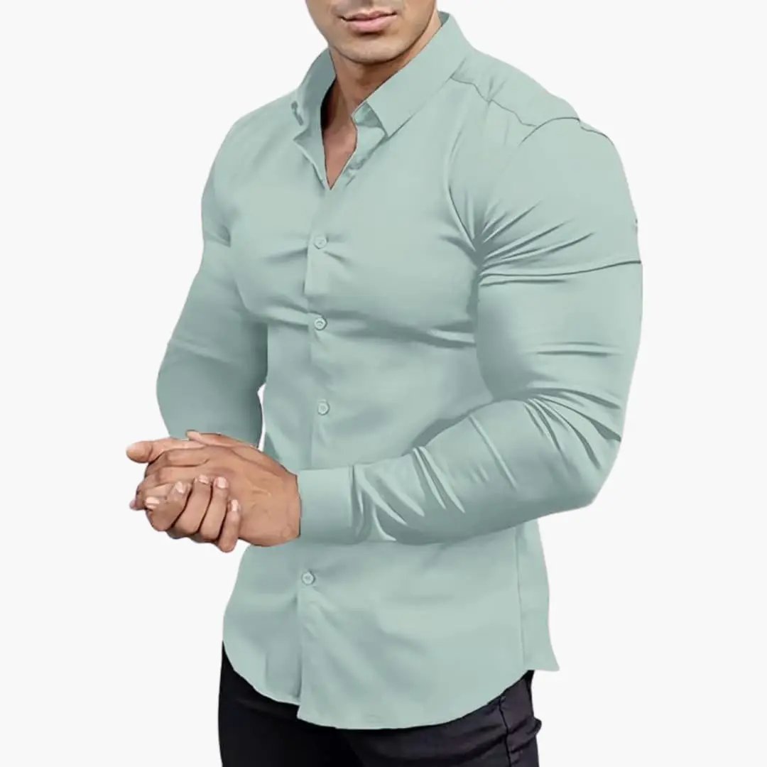 Slim-Fit shirt for men by Wilfred Smith in pastel green