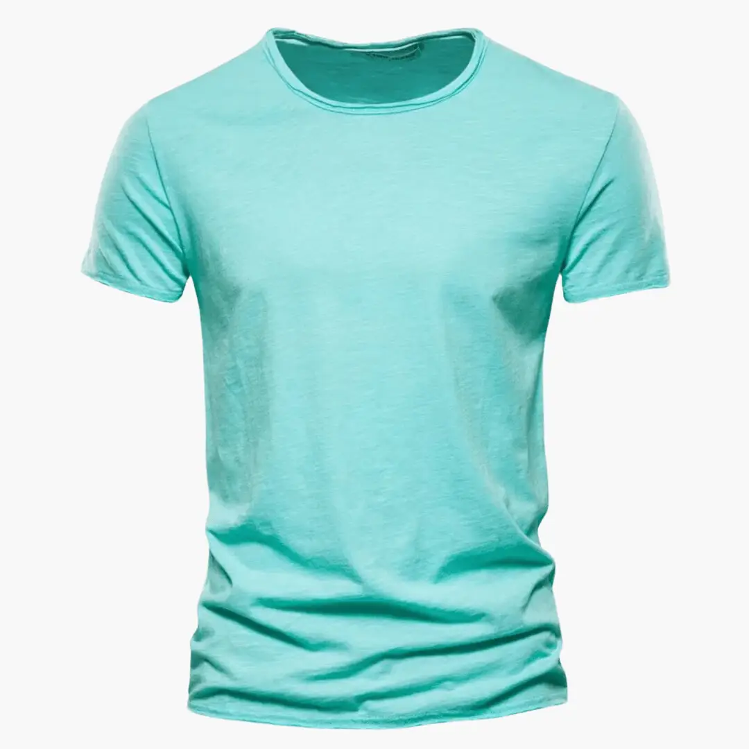 Men's T-Shirt turquoise gradient, casual summer wear