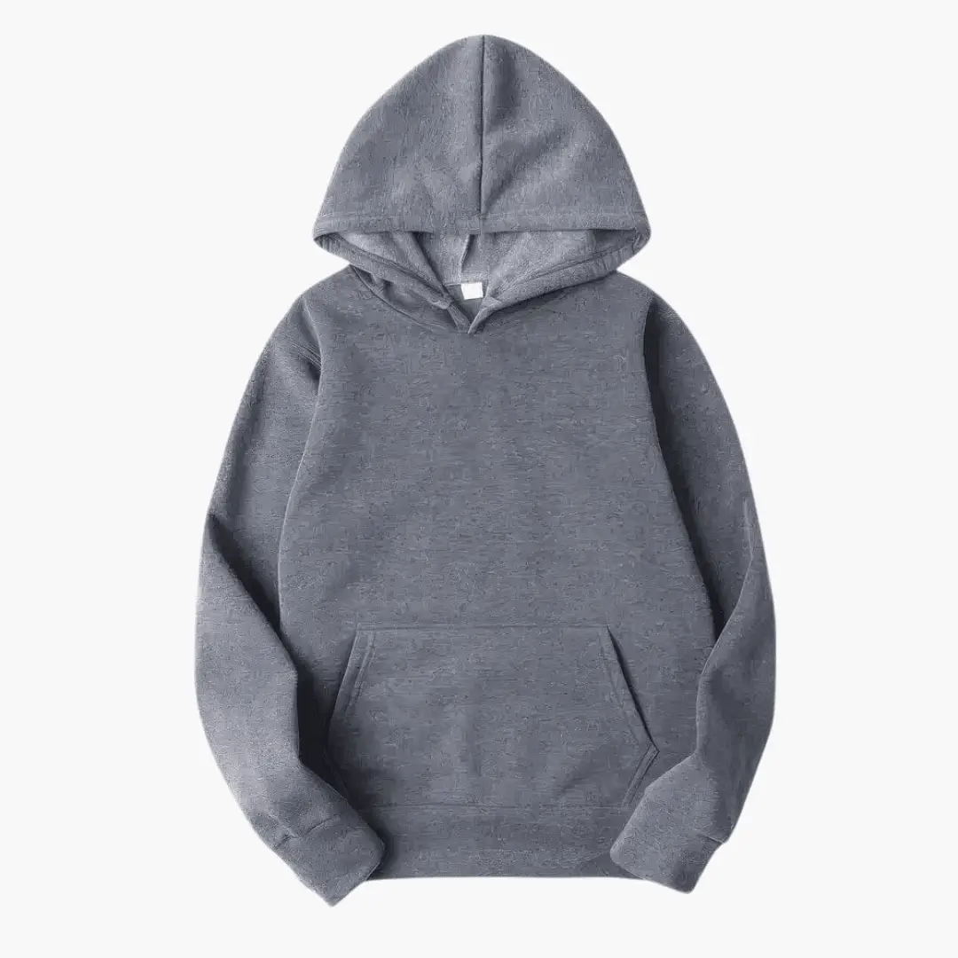 Women’s Fitted Hoodie with Adjustable Hood, gray, ribbed hem