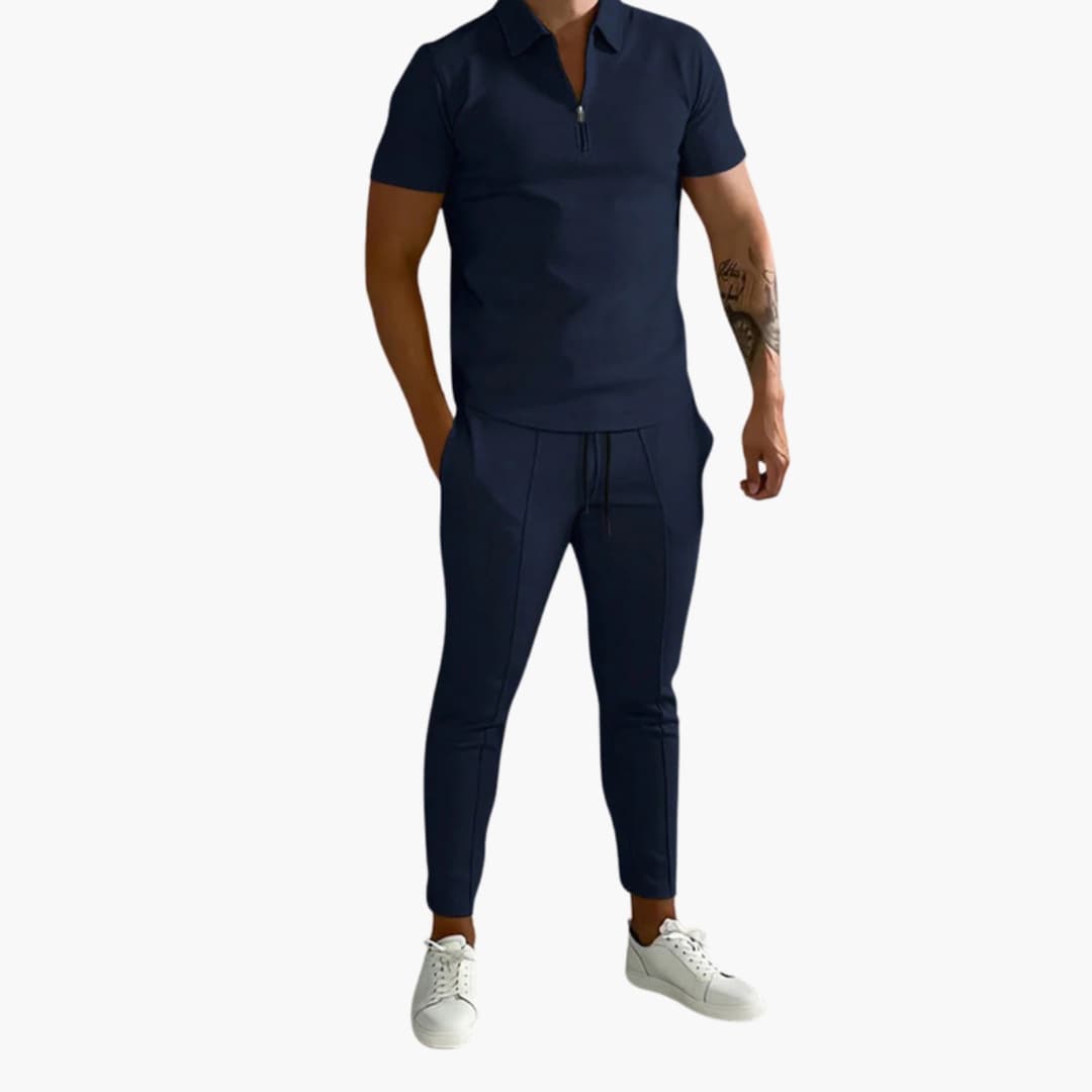 Men’s Sweatshirt and Jogger two-piece outfit set in navy