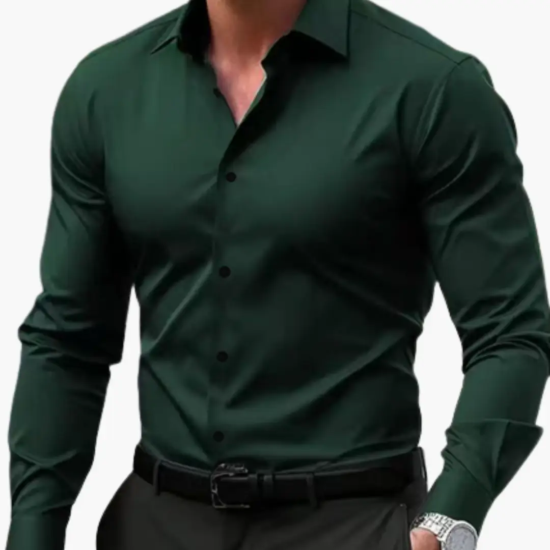 Slim-Fit Shirt for Men in dark green by Wilfred Smith
