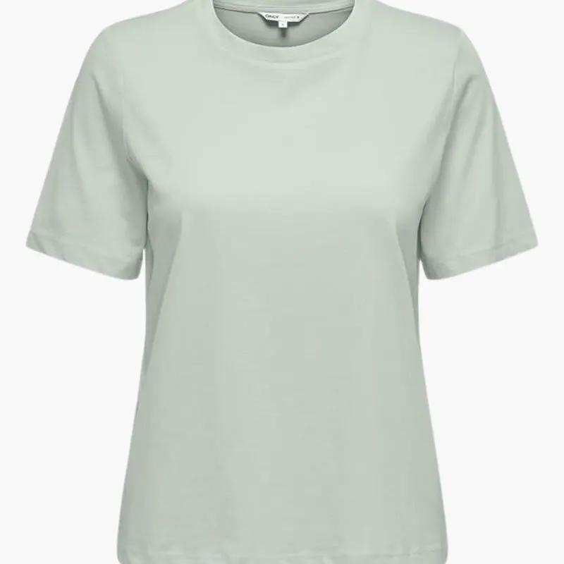 Women's T-shirt by Wilfred Smith, pale green crew-neck short-sleeve top