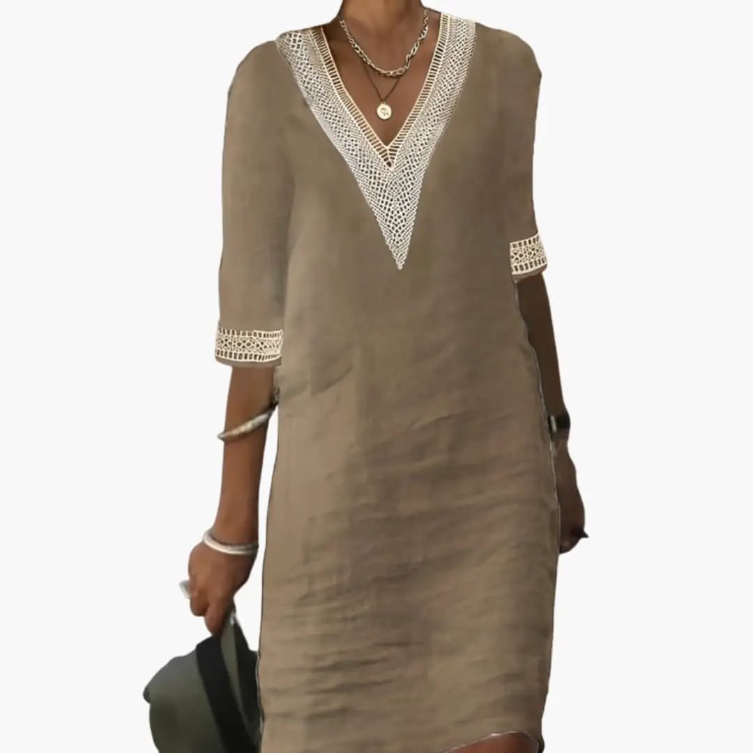 tan knee length dress Tailored Sweetheart Mini Dress