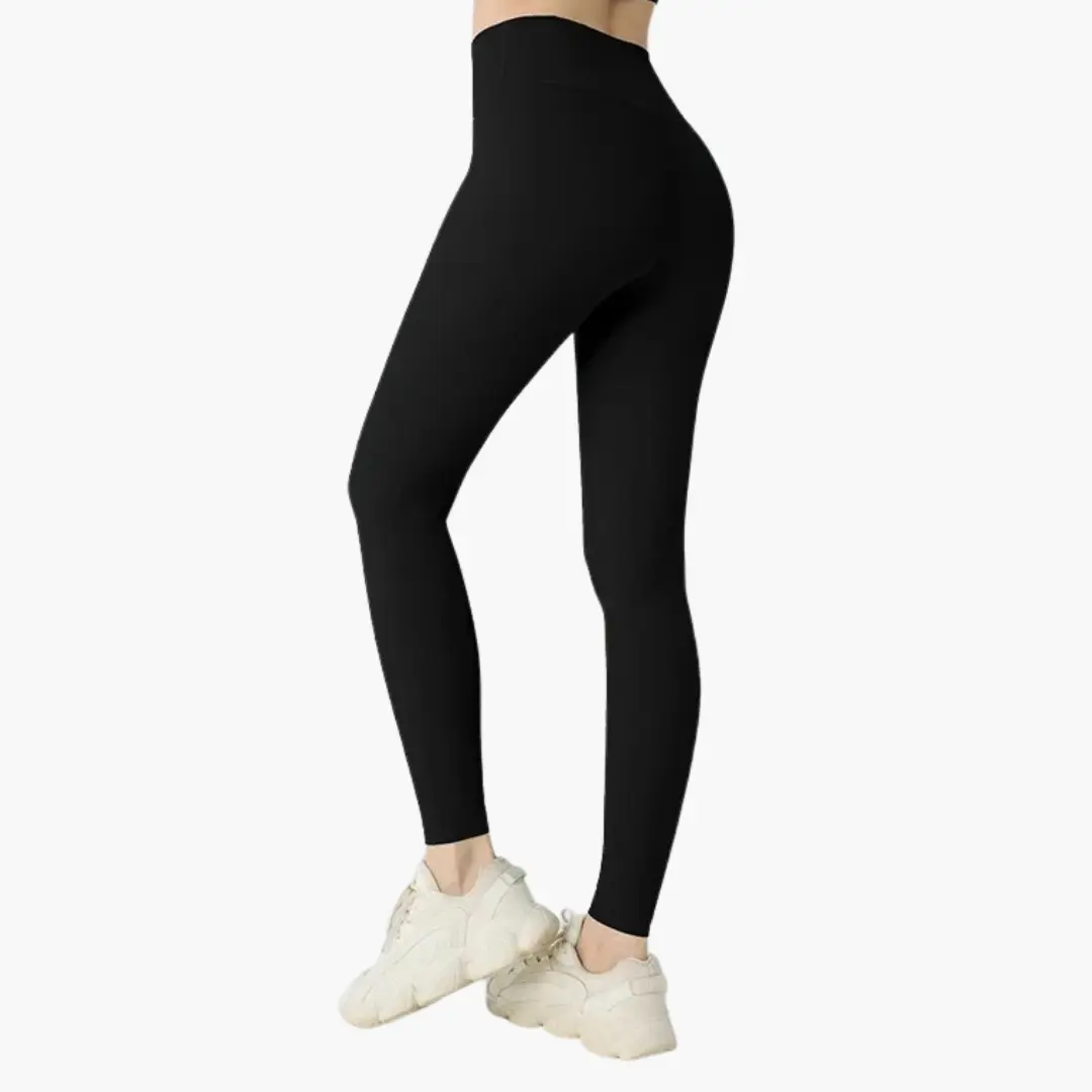 Women's black high-waist stretch leggings for versatile everyday wear
