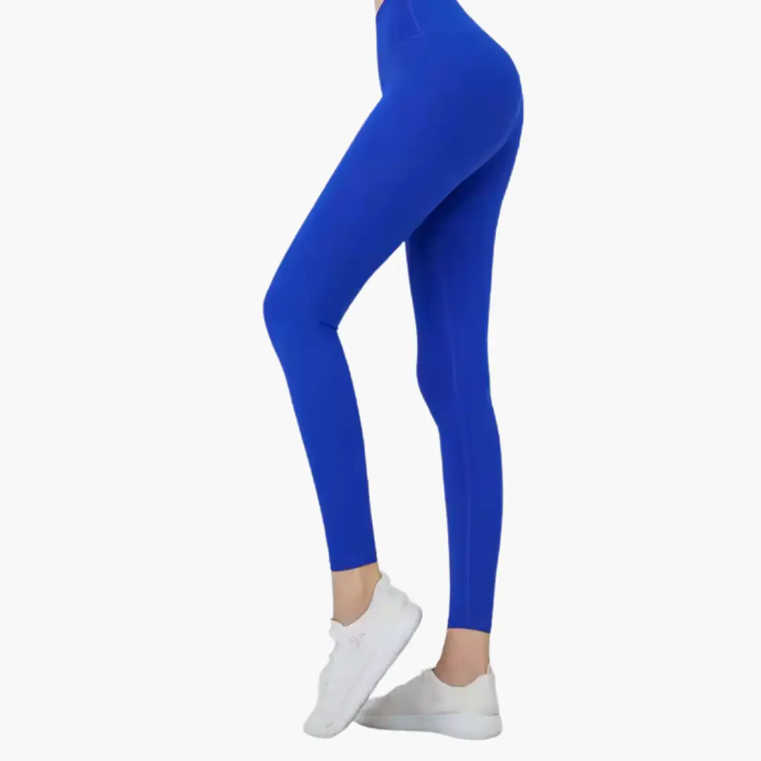 Women's blue stretch leggings by Wilfred Smith, versatile everyday legwear