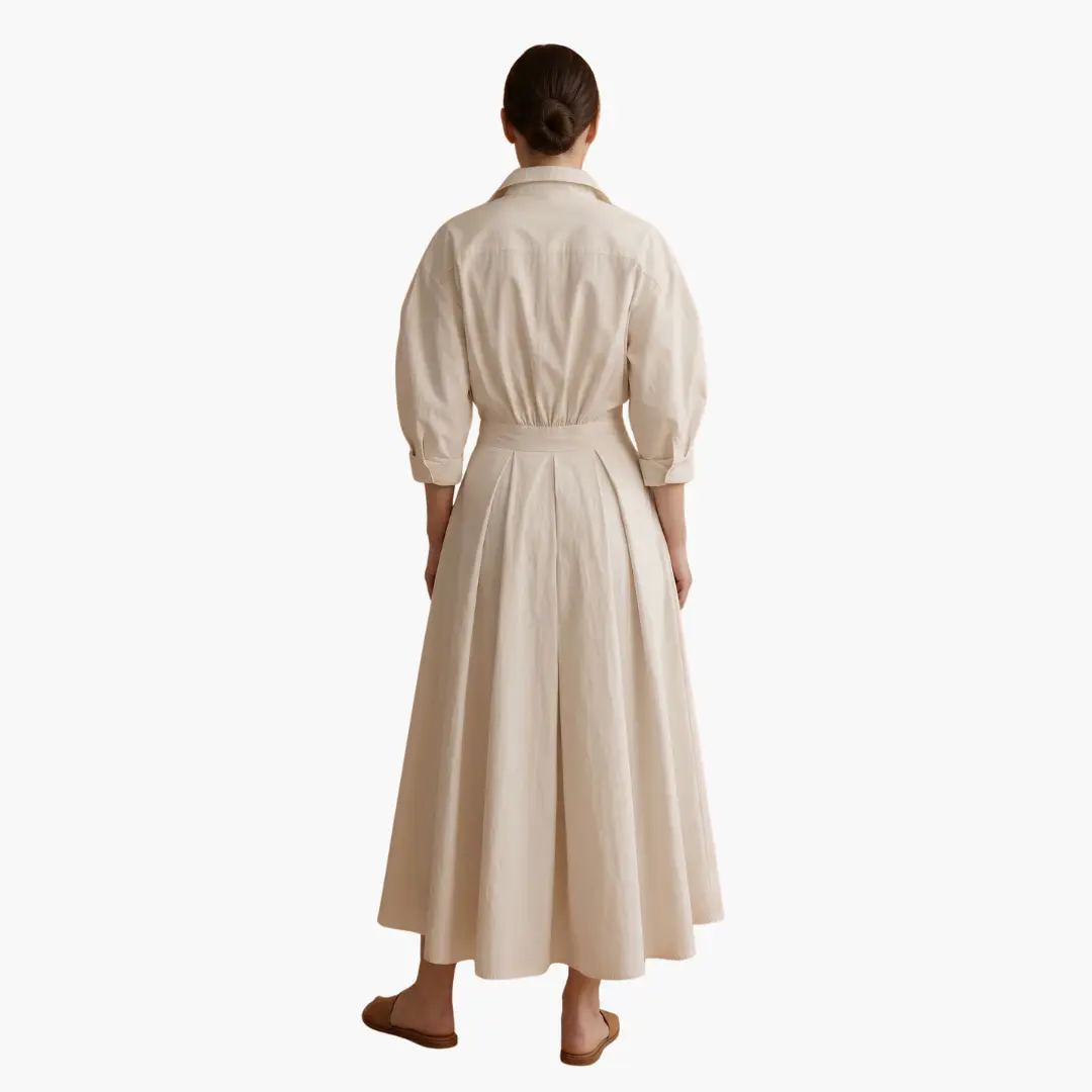 Women's Long Shirt Dress with Waist Detail and Button Front Madison Park Clothing Women's Long Shirt Dress with Waist Detail and Button Front Madison Park Clothing