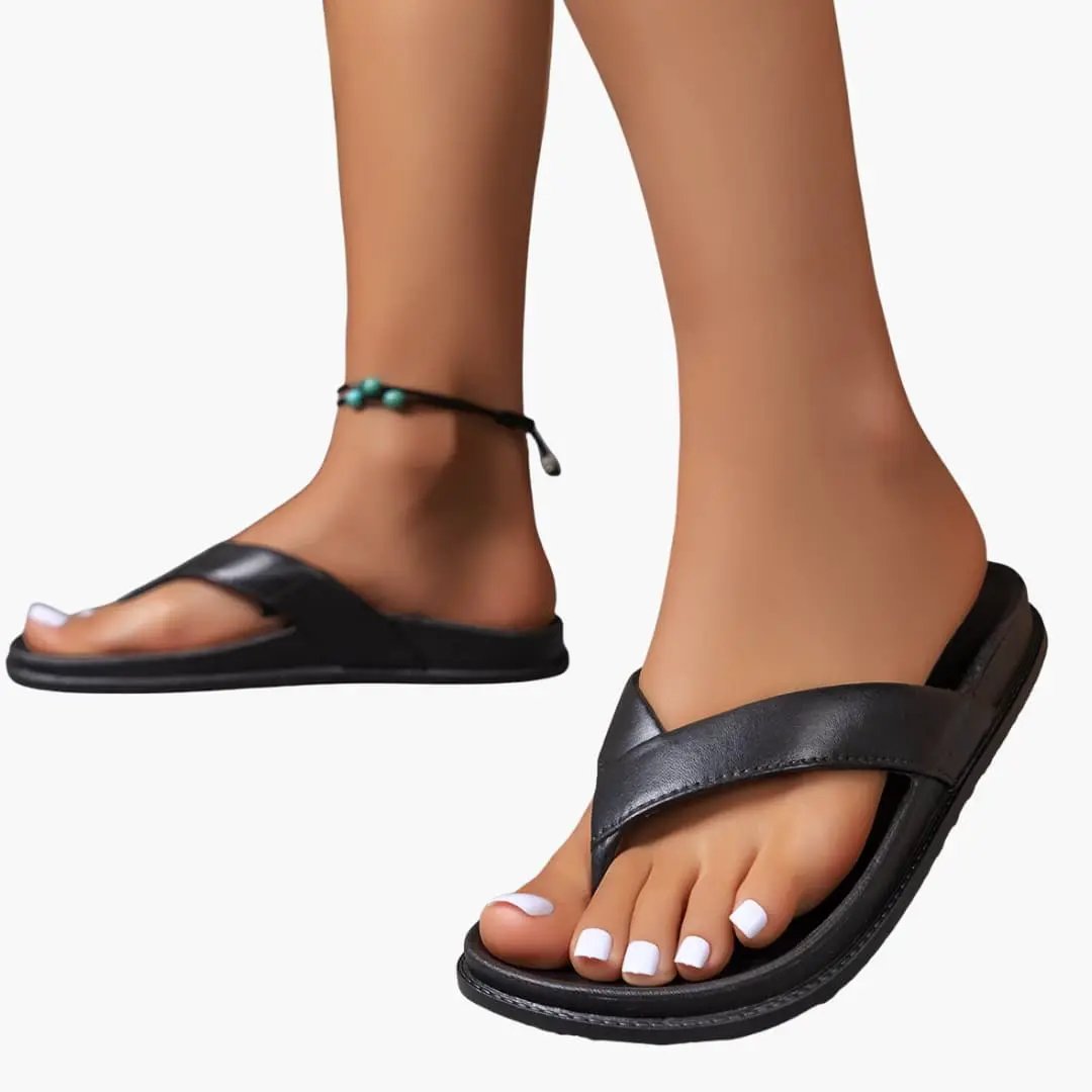 Wilfred Smith women's sandals black cross-strap with adjustable ankle strap and cushioned insole