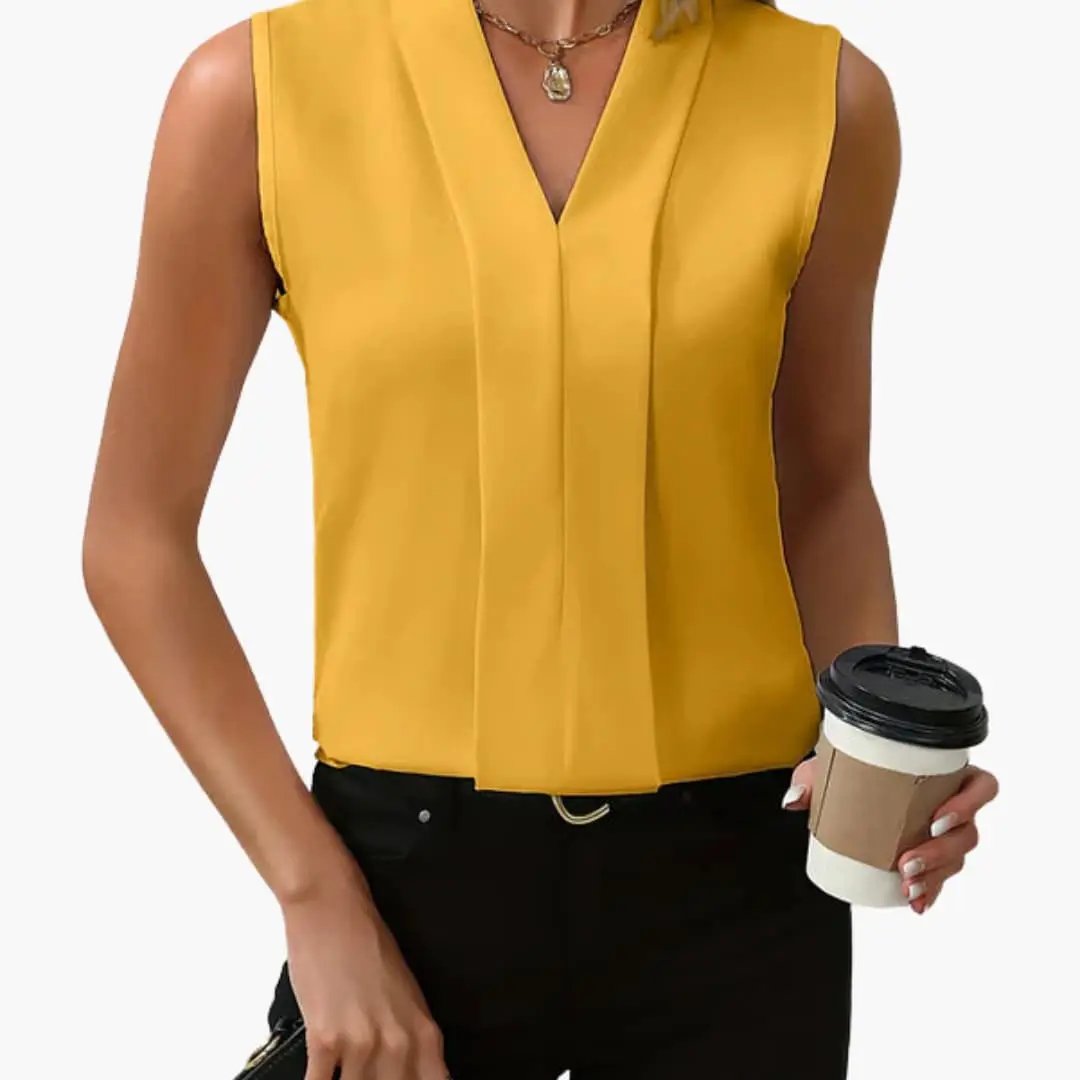 Women's Sleeveless Tank Top by Wilfred Smith in yellow, regular fit